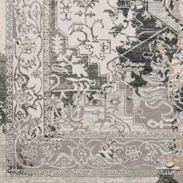 Livabliss Quatro Collection Machine Woven Geometric Area Rug for Entryway Bedroom Bath Gray, Light Sla 8'10" x 12'4" QUA2304-93123