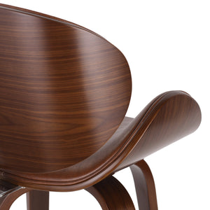 English Elm Christopher Knight Home® - 30" Mid-Century Modern Upholstered Swivel Barstool with Beech Frame, Concave Seat, Easy-Clean Leather Finish Brown 67493.00PUCOGN