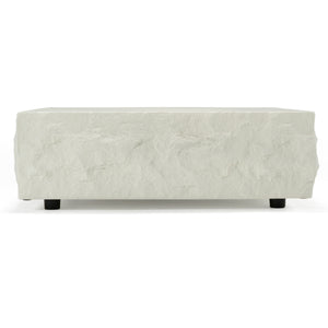 Vig Furniture Modrest Quarry - Striking Off-white Square Coffee Table With Textured Design For Modern Homes Off,White  Vgvc-ct111