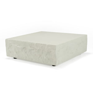 Vig Furniture Modrest Quarry - Striking Off-white Square Coffee Table With Textured Design For Modern Homes Off,White  Vgvc-ct111