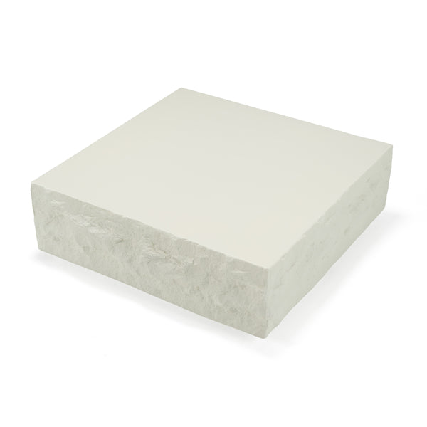 Vig Furniture Modrest Quarry - Striking Off-white Square Coffee Table With Textured Design For Modern Homes Off,White  Vgvc-ct111