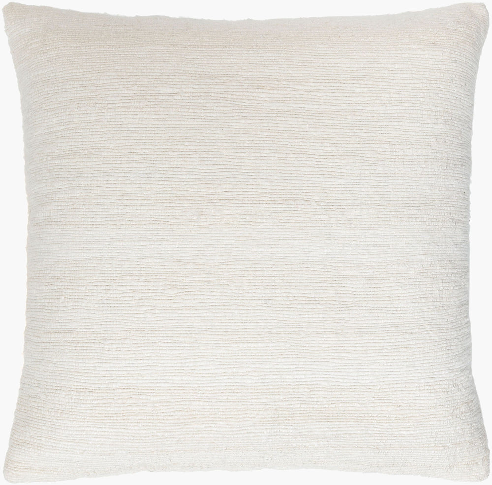 Surya Quinby Luxurious 18" Accent Pillow - Stylish Linen-cotton Blend For Modern Home Decor Elegance Ivory Viscose,Linen,Cotton Qub001-2020p