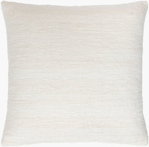 Surya Quinby Luxurious 18" Accent Pillow - Stylish Linen-cotton Blend For Modern Home Decor Elegance Ivory Viscose,Linen,Cotton Qub001-2020p