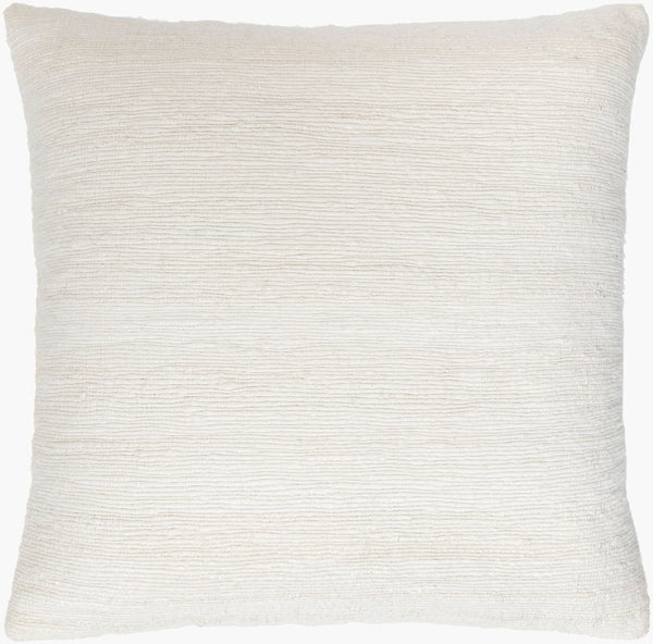 Surya Quinby Luxurious 18" Accent Pillow - Stylish Linen-cotton Blend For Modern Home Decor Elegance Ivory Viscose,Linen,Cotton Qub001-2020p