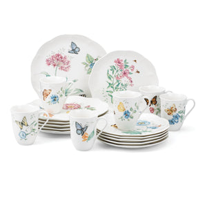 Lenox Butterfly Meadow 18-Piece Dinnerware Set Multi, WHITE PORCELAIN 6342794