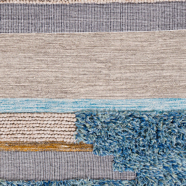 Surya Quenby 2'6" X 8' Handmade Wool & Cotton Rug – Elegant Global Design For Timeless Home Decor Charm Black Wool,Polyester,Cotton Que2301-810