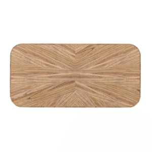 A.R.T. Furniture Portico Contemporary Dining Table With Starburst Veneer Top And Dual Pedestal Base For 8 Seats Brown, White Parawood Solids,Mindi Veneers,Resin,Metal 323221-3351