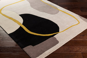 Livabliss Queens Premium Wool Hand Tufted Area Rug for Living Room or Bedroom Plush Minimalist Mustard, Light 12' x 15' QUN2303-1215