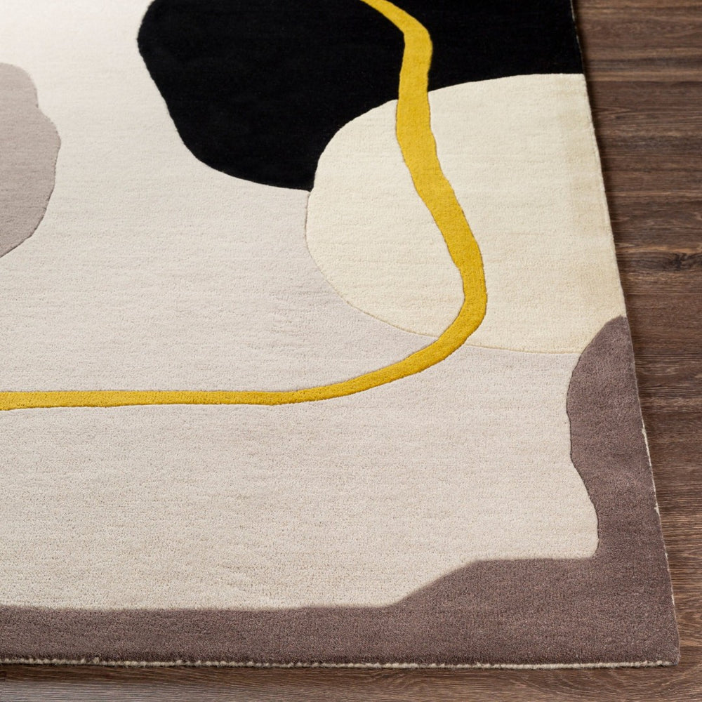 Livabliss Queens Premium Wool Hand Tufted Area Rug for Living Room or Bedroom Plush Minimalist Mustard, Light 12' x 15' QUN2303-1215