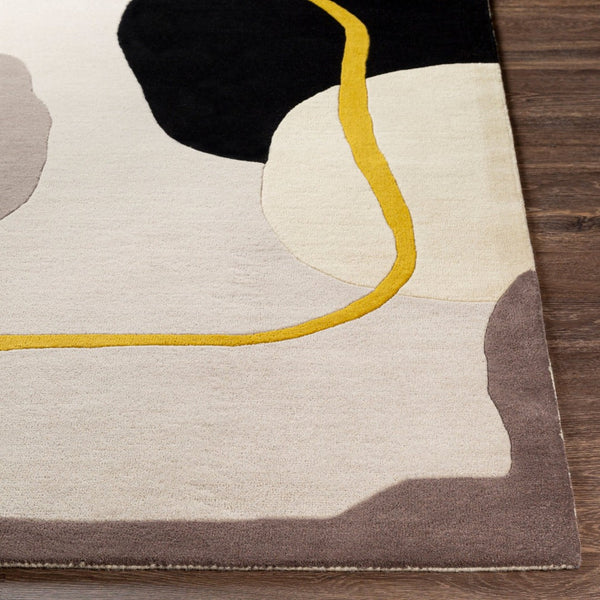 Livabliss Queens Premium Wool Hand Tufted Area Rug for Living Room or Bedroom Plush Minimalist Mustard, Light 12' x 15' QUN2303-1215