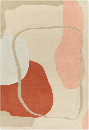 Livabliss Queens Hand Tufted Wool Accent Rug Minimalist Plush Pile for Entryway or Bedside Rust, Dusty Pin 8'10" x 12' QUN2307-81012
