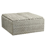 Homelegance By Top-Line Cormax Storage Ottoman Espresso Fabric