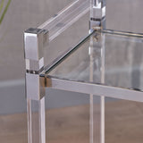 Christopher Knight Home® - Noble House - Mirren Modern Glass Bar Trolley