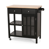 Christopher Knight Home® - Noble House - Byway Contemporary Kitchen Cart with Wheels