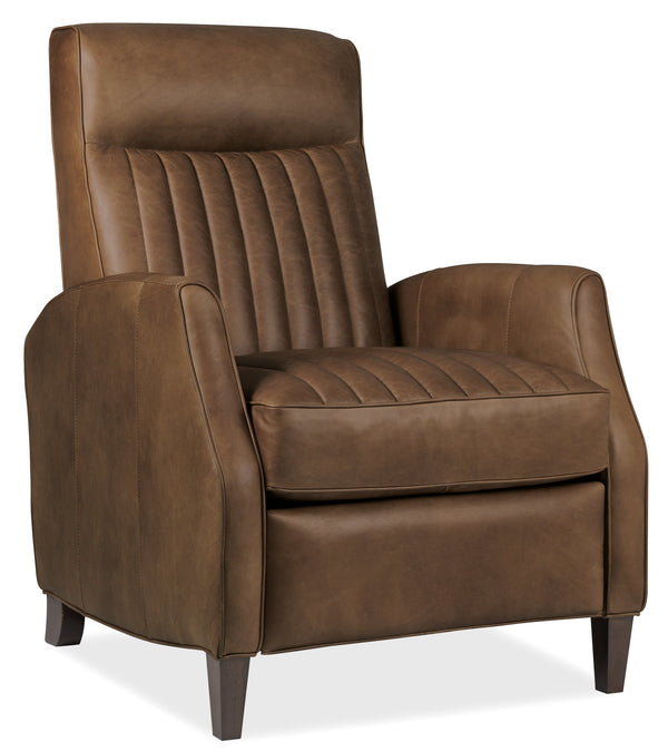 Hooker Furniture Denver Top-grain Leather Push Back Recliner with Hardwood Frame Transitional Lounge RC843-PB-088