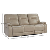 Parker House Parker Living Axel - Parchment Power Reclining Sofa Parchment 83% Polyester, 17% PU (W) MAXE#832PH-PAR