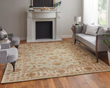 Feizy Rugs Wagner Wool Hand Tufted Classic Rug Tan/Brown/Green 5' x 8'