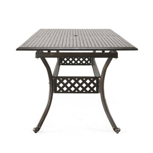 English Elm Christopher Knight Home® - ABIGAIL Outdoor Expandable Dining Table - Natural Acacia Top, Weather-Resistant Aluminum & Iron Base 60703.00