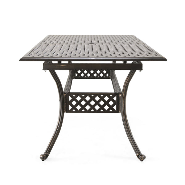 English Elm Christopher Knight Home® - ABIGAIL Outdoor Expandable Dining Table - Natural Acacia Top, Weather-Resistant Aluminum & Iron Base 60703.00