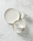 Lenox French Perle Scallop 4-Piece Place Setting White, WHITE STONEWARE 893472