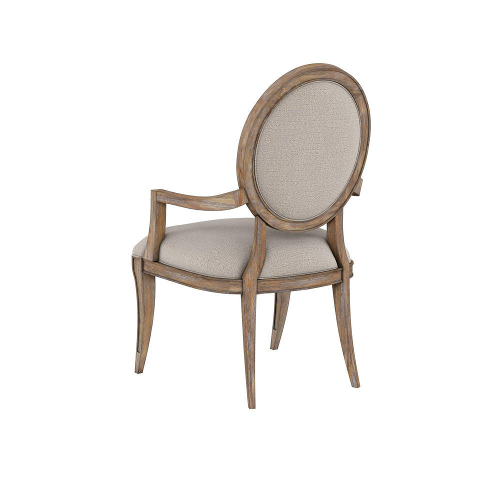 A.R.T. Furniture Set Of 2 - Architrave Arm Chair - Luxurious Upholstered Seating With Hand Glazed Finish For Elegant Dining Spaces - Set Of 2 Brown Material, Parawood Solids,Foam,Fabric 277203-2608