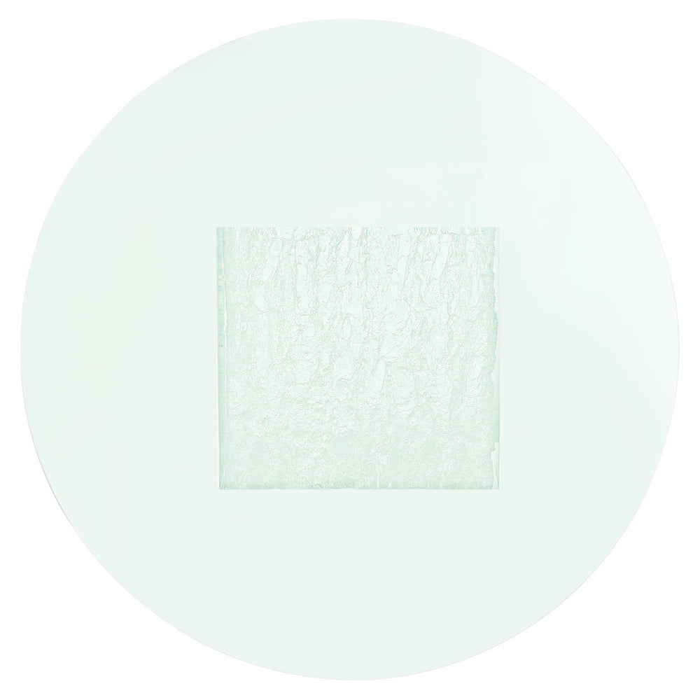 Bernhardt Bernhardt Sculptural Arctic Round Dining Table With Clear Tempered Glass Top And Acrylic Pedestal K1920