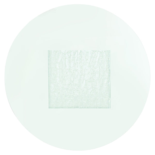 Bernhardt Bernhardt Sculptural Arctic Round Dining Table With Clear Tempered Glass Top And Acrylic Pedestal K1920