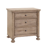 Higgins Street 3-Drawer Nightstand with USB-C ports Brown with Woodland Stone Finish P349140 Pulaski Furniture