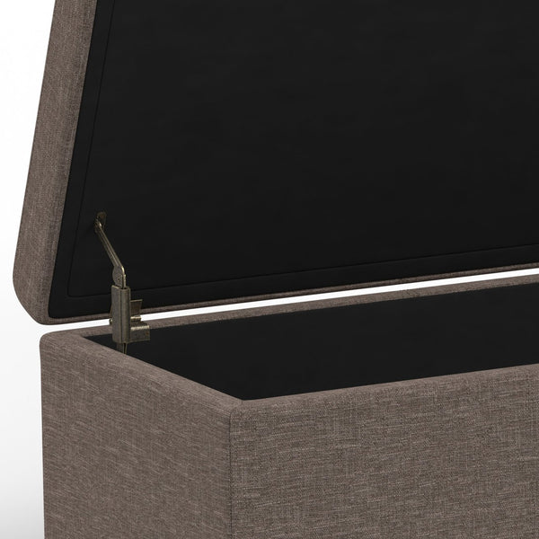 English Elm Avalon Extra Large Storage Ottoman Bench - Stylish Fawn Brown Fabric For Versatile Home Use B136P158652