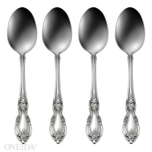 Lenox Oneida Louisiana Fine Flatware Dinner Spoons, Set of 4 Metallic, STAINLESS METAL 2561004D