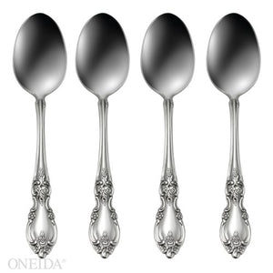 Lenox Oneida Louisiana Fine Flatware Dinner Spoons, Set of 4 Metallic, STAINLESS METAL 2561004D