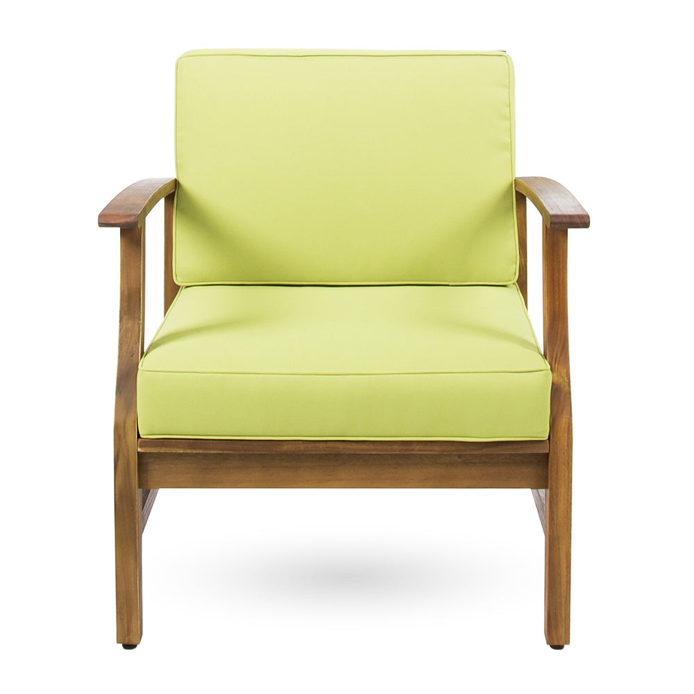 English Elm Perla Solid Acacia Outdoor Club Chair Slatted Hardwood Frame Resort Patio Seat 61442.00GRN-61442.00GRN