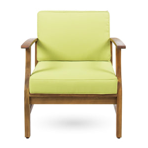 English Elm Perla Solid Acacia Outdoor Club Chair Slatted Hardwood Frame Resort Patio Seat 61442.00GRN