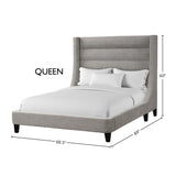 Parker House Parker Living Sleep Jacob - Luxe Light Grey Queen Bed Luxe Light Grey 100% Polyester (W) BJCB#8000-2-LLG