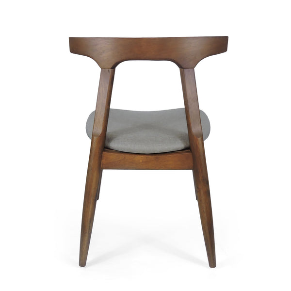English Elm Dining Chair Set of 2 Curved Back Faux Leather Upholstered Seats for Modern Farmhouse Decor 72662.00