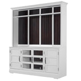 Parker House Shoreham - Effortless White 76 In. TV Console Effortless White Acacia Solids / Birch Veneers SHO#412-EFW