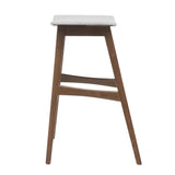 Christopher Knight Home® - Noble House - Emmaline Light Beige Fabric/ Walnut Finish Bar Stool (Set Of 2)