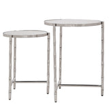 Homelegance By Top-Line Kailani Stainless Steel Nesting Tables Silver Stainless steel