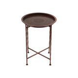 Christopher Knight Home® - Noble House - Beaufait Vintage Style Handcrafted Iron Tray Top Side Table