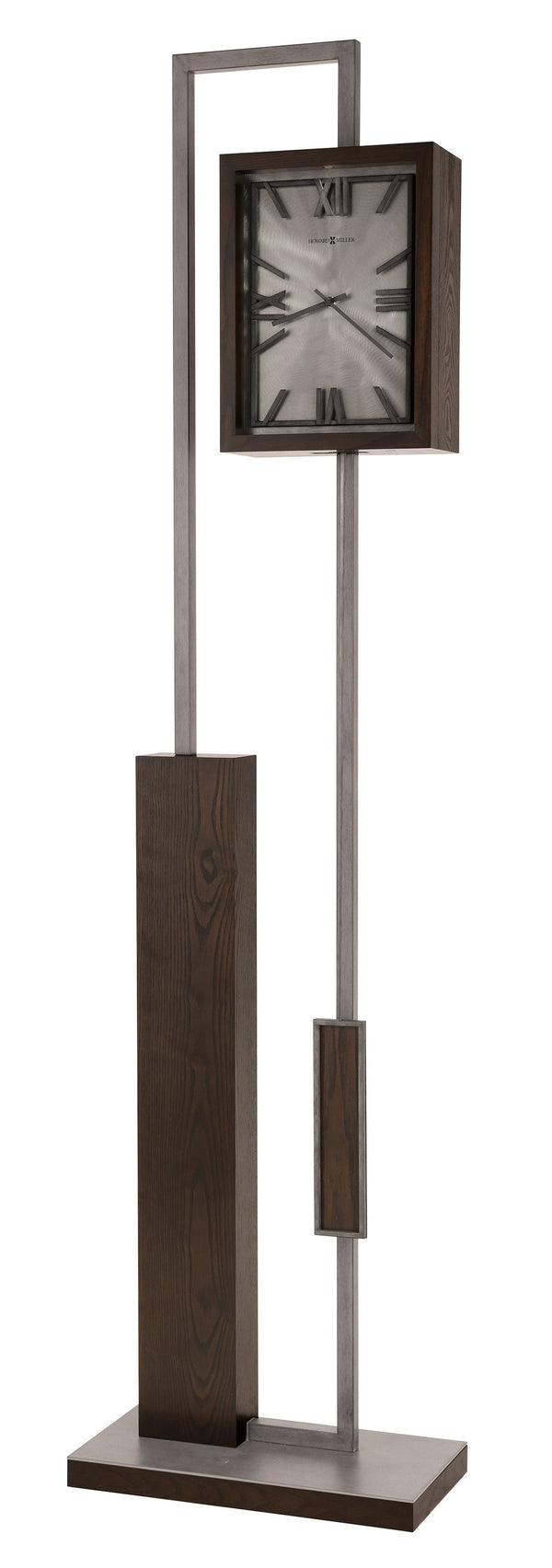 Hekman Furniture 615136 Everly Grandfather Clock - Modern Industrial Design With Led Lighting & Quartz Movement Features Dark Coffee Oak Everly Grandfather Clock 615136