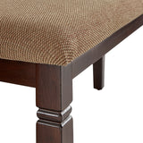 Homelegance By Top-Line Eladia Espresso Finish Upholstered Dining Bench Espresso Rubberwood