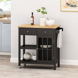 Christopher Knight Home® - Noble House - Byway Contemporary Kitchen Cart with Wheels