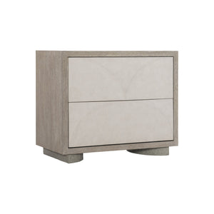 Bernhardt Bernhardt Lunula Sculptural Nightstand With Textured Resin Fronts, Concrete Bases & Usb Charging 309230