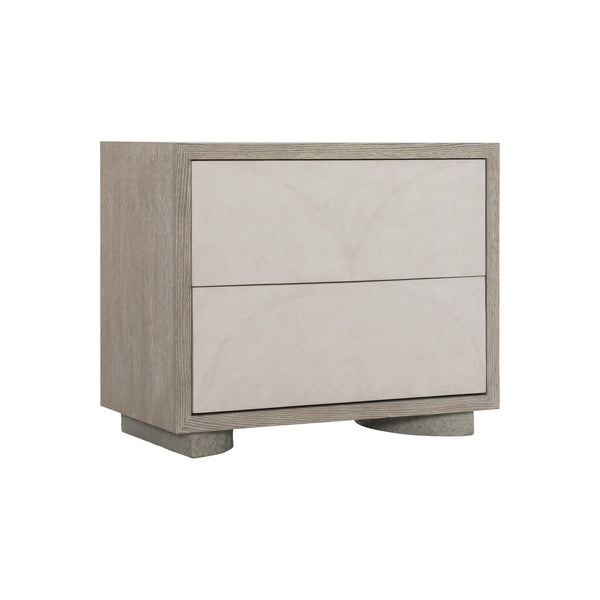 Bernhardt Bernhardt Lunula Sculptural Nightstand With Textured Resin Fronts, Concrete Bases & Usb Charging 309230