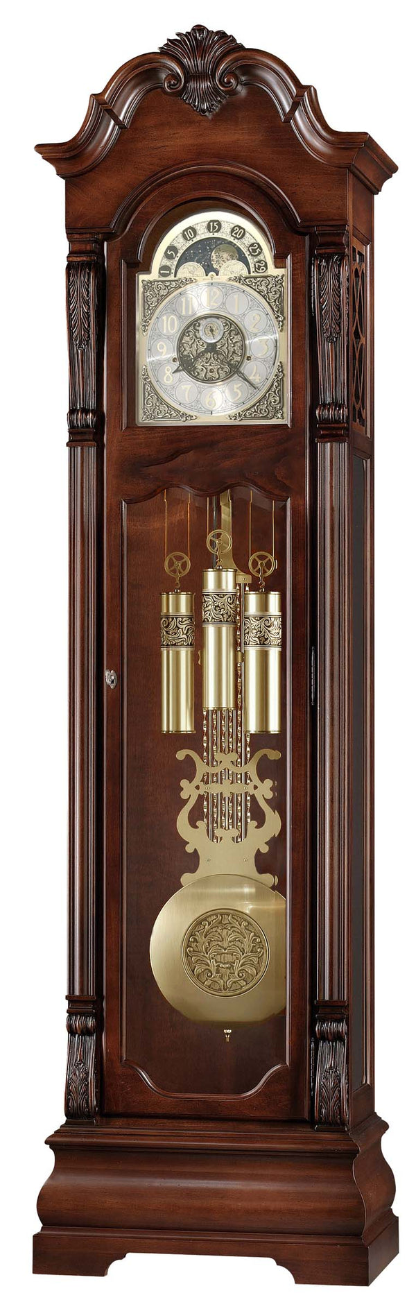 Hekman Furniture 2592 Henley Grandfather Clock - Elegant Distressed Antique Design With Melodic Westminster Chimes Westmont Cherry ,Ridgway (Rc) Henley Grandfather Clock 2592