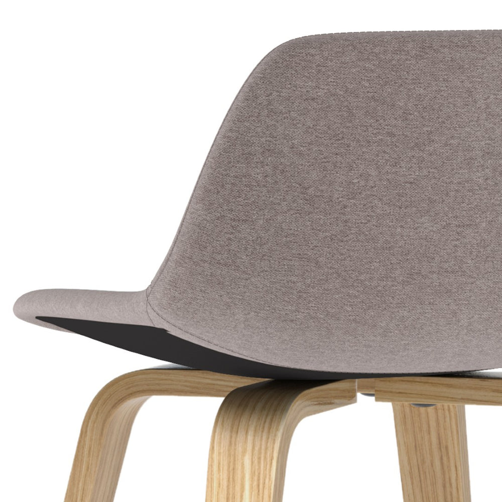 English Elm Randolph Mid-Century Modern Counter Bar Stools Set Of 2 - Stylish Bentwood With Upholstered Comfort B136P159452-GIGA