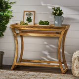 Christopher Knight Home® - Noble House - Meagher Rustic Handcrafted Mango Wood Console Table, Natural