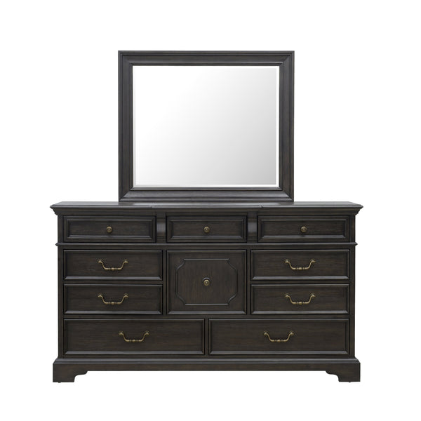 Pulaski Furniture Hickory Creek Dresser Mirror – Elegant Rectangular Design With Rich Brown Velvet Finish & Timeless Charm Brown Rubber Wood,Mirror P386110-pulaski