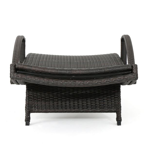English Elm Christopher Knight Home® - Salem Pe Wicker Chaise Lounge With Adjustable Back, Weather-Resistant Design For Ultimate Comfort 52005.00ARM