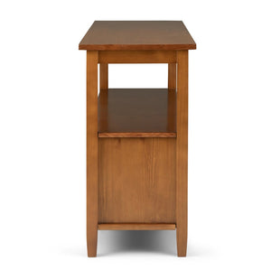 English Elm Warm Console Sofa Table - Handcrafted Solid Wood With Light Golden Brown Finish & Ample Storage B136P159569-GIGA